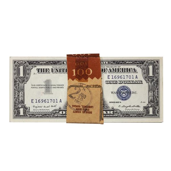 Pack of (100) Consecutive 1957A $1 Silver Certificate Notes