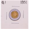 Image 1 : 1851 $1 Type 1 Liberty Head Gold Dollar Coin
