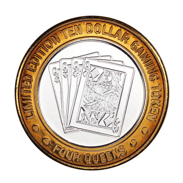 .999 Silver Four Queens Hotel & Casino  Nevada $10 Limited Edition Gaming Token