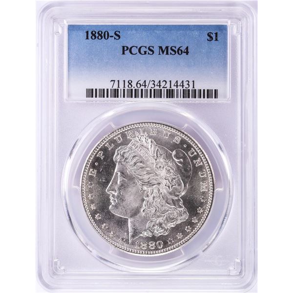 1880-S $1 Morgan Silver Dollar Coin PCGS MS64