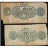 Image 2 : Lot of (2) 1863 $5 The State of Louisiana Baton Rouge, LA Obsolete Banknotes