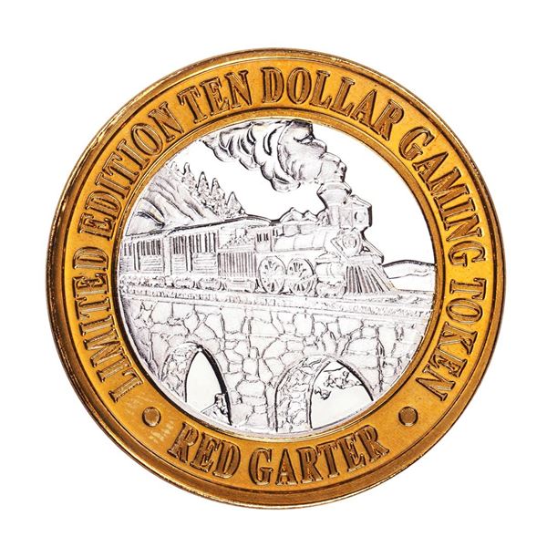 .999 Silver Red Garter Hotel Wendover, NV $10 Casino Limited Edition Gaming Token