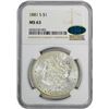 Image 2 : 1881-S $1 Morgan Silver Dollar Coin NGC MS63 CAC Amazing Toning