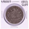 Image 1 : 1853 GoPF Mexico 4 Reales Silver Coin