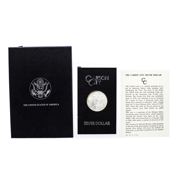 1883-CC $1 Morgan Silver Dollar Coin GSA Hoard w/Box Amazing Reverse Toning