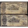 Image 1 : Lot of (2) 1863 $5 The State of Louisiana Baton Rouge, LA Obsolete Banknotes