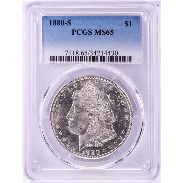 1880-S $1 Morgan Silver Dollar Coin PCGS MS65