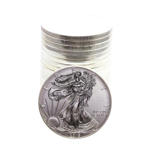 Roll of (20) Brilliant Uncirculated 2015 $1 American Silver Eagle Coins