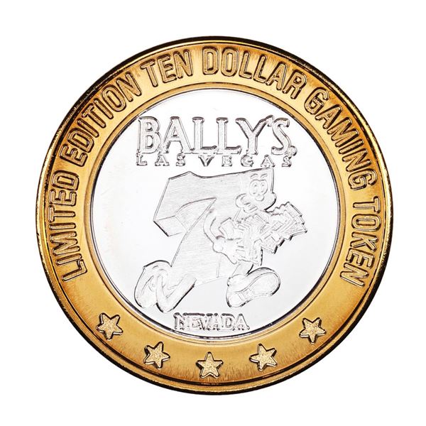 .999 Silver Ballys Las Vegas, Nevada $10 Casino Limited Edition Gaming Token
