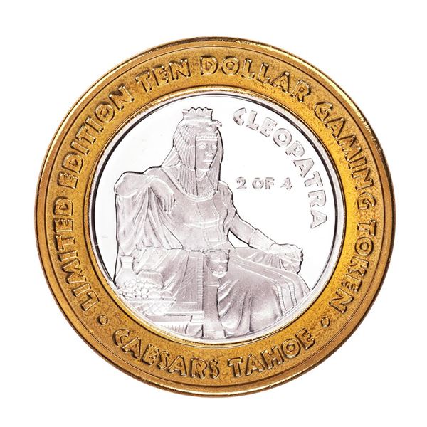 .999 Fine Silver Caesars Tahoe Lake Tahoe, Nevada $10 Limited Edition Gaming Token