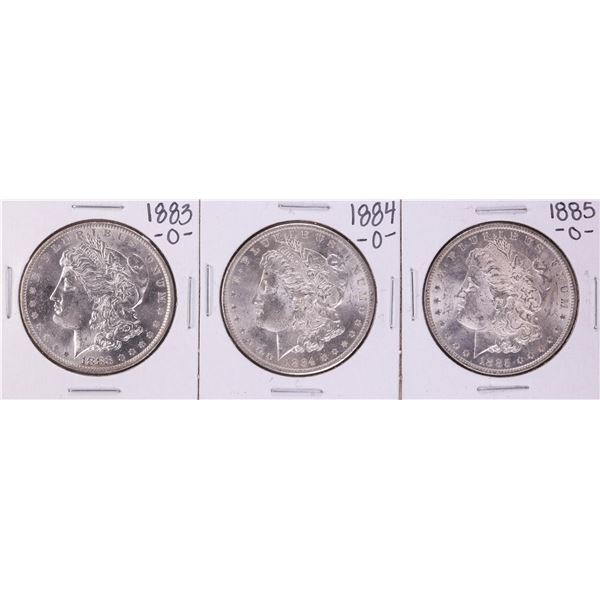 Lot of 1883-O to 1885-O $1 Morgan Silver Dollar Coins