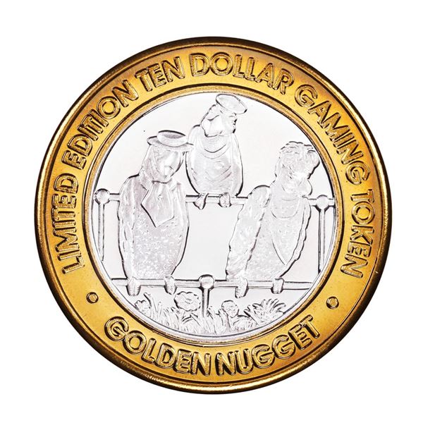 .999 Silver Golden Nugget Las Vegas, Nevada $10 Casino Limited Edition Gaming Token