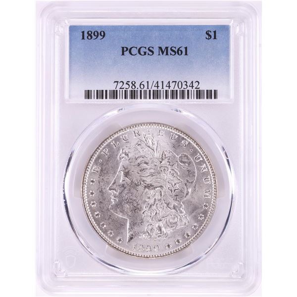 1899 $1 Morgan Silver Dollar Coin PCGS MS61