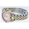 Image 7 : Rolex Ladies Two Tone Pink MOP Diamond & Emerald Oyster Perpetual Datejust Watch