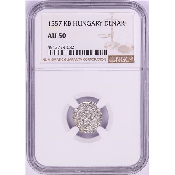 1557 KB Hungary Denar 'Madonna and Child' Coin NGC AU50