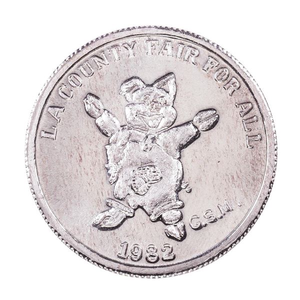 1982 L.A. County Fair for All 1oz .999 Fine Silver Art Round