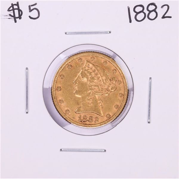 1882 $5 Liberty Head Half Eagle Gold Coin