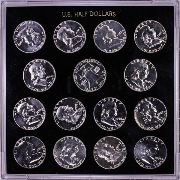 Set of 1950-1963 Proof Franklin Half Dollar Coins