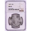 Image 1 : 1879 $1 Morgan Silver Dollar Coin NGC MS65