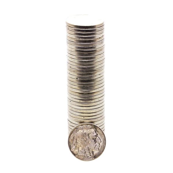 Roll of (40) Brilliant Uncirculated 1937-S Buffalo Nickel Coins