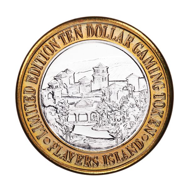 .999 Fine Silver Players Island Casino $10 Casino Limited Edition Gaming Token