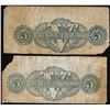 Image 2 : Lot of (2) 1863 $5 The State of Louisiana Baton Rouge, LA Obsolete Banknotes