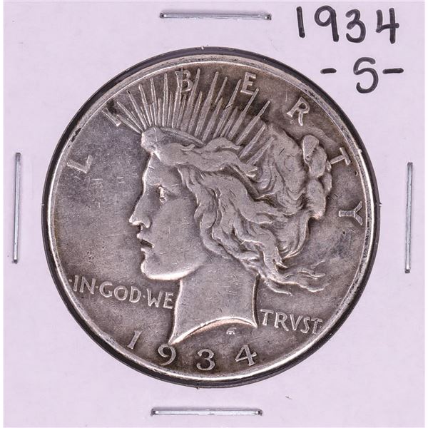 1934-S $1 Peace Silver Dollar Coin