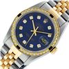Image 3 : Rolex Men's Two Tone Blue Diamond & Sapphire Oyster Perpetual Datejust Wristwatch