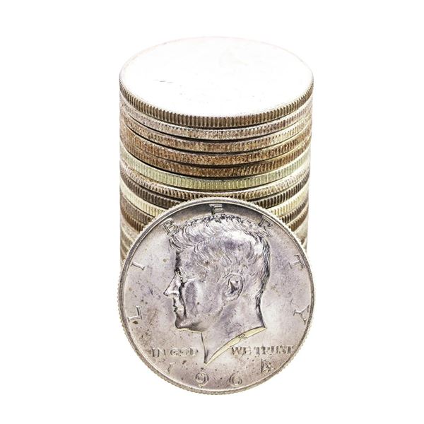 Roll of (20) Brilliant Uncirculated 1964 Kennedy Half Dollar Coins
