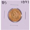 Image 1 : 1897 $5 Liberty Head Half Eagle Gold Coin