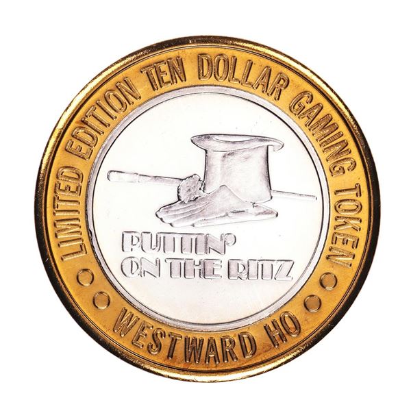 .999 Silver Westward Ho Casino Las Vegas $10 Casino Gaming Token Limited Edition