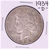 Image 1 : 1934-D $1 Peace Silver Dollar Coin