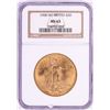 Image 1 : 1908 No Motto $20 St. Gaudens Double Eagle Gold Coin NGC MS63
