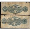 Image 2 : Lot of (2) 1863 $5 The State of Louisiana Baton Rouge, LA Obsolete Banknotes