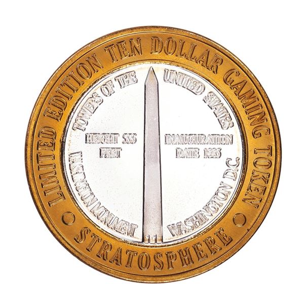 .999 Silver Stratosphere Las Vegas, NV $10 Casino Limited Edition Gaming Token