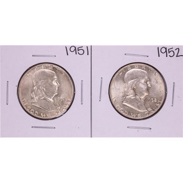 Lot of 1951-1952 Franklin Half Dollar Coins