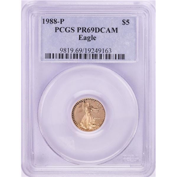 1988-P $5 Proof American Gold Eagle Coin PCGS PR69DCAM
