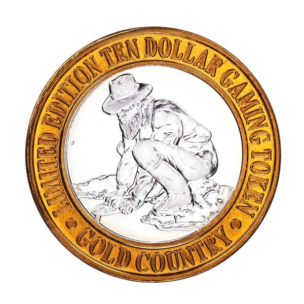 .999 Silver Gold Country Motor Inn Elko, NV $10 Limited Edition Casino Gaming Token