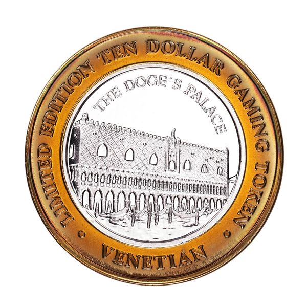 .999 Silver The Venetian Las Vegas Nevada $10 Casino Limited Edition Gaming Token