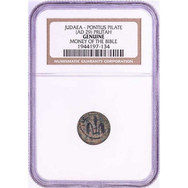 29 AD Judaea Pontius Pilate Prutah Ancient Coin NGC Genuine