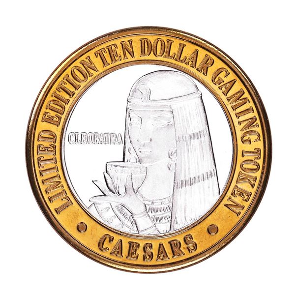 .999 Fine Silver Caesars Tahoe Lake Tahoe, Nevada $10 Limited Edition Gaming Token