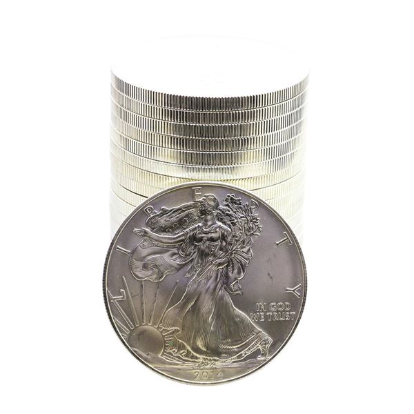 Roll of (20) Brilliant Uncirculated 2014 $1 American Silver Eagle Coins
