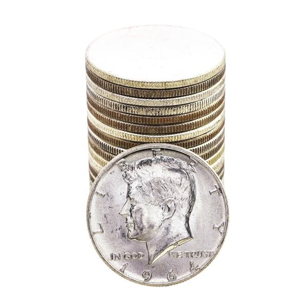 Roll of (20) Brilliant Uncirculated 1964 Kennedy Half Dollar Coins