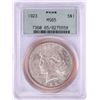 Image 1 : 1923 $1 Peace Silver Dollar Coin PCGS MS65 Old Green Holder