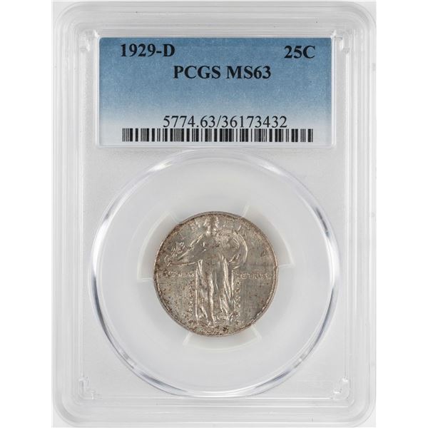 1929-D Standing Liberty Quarter Coin PCGS MS63