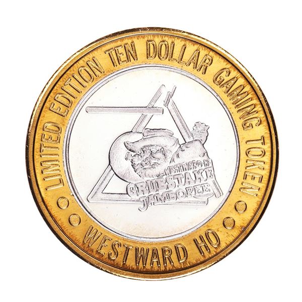 .999 Silver Westward Ho Casino Las Vegas $10 Casino Gaming Token Limited Edition
