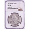 Image 1 : 1921 $1 Morgan Silver Dollar Coin NGC MS63