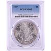 Image 1 : 1887 $1 Morgan Silver Dollar Coin PCGS MS65