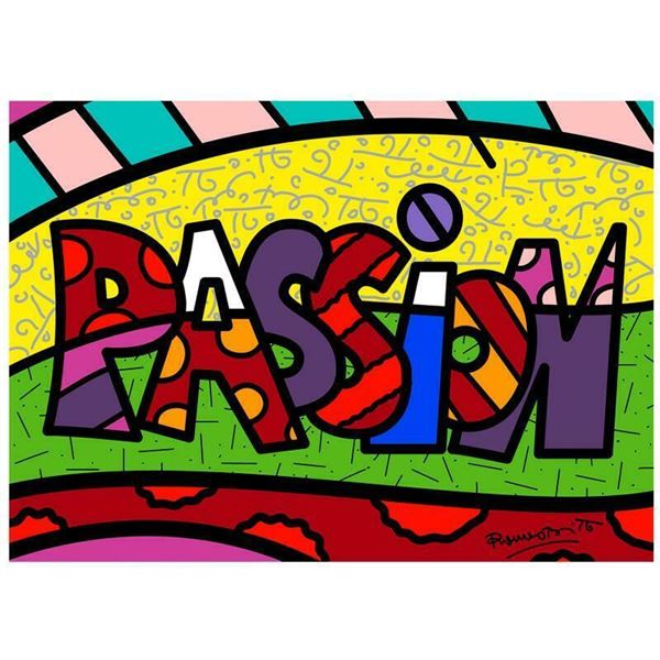 Romero Britto "Passion Mini Word" Giclee