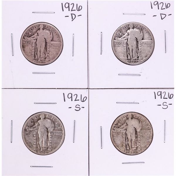 Lot of (2) 1926-S & 1926-D Standing Liberty Quarter Coins